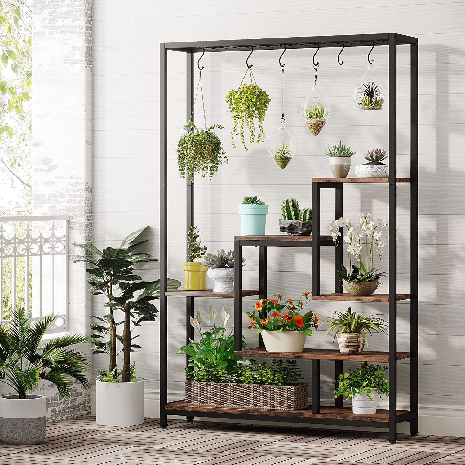 17 Stories Pacificas Rectangular Etagere Plant Stand & Reviews